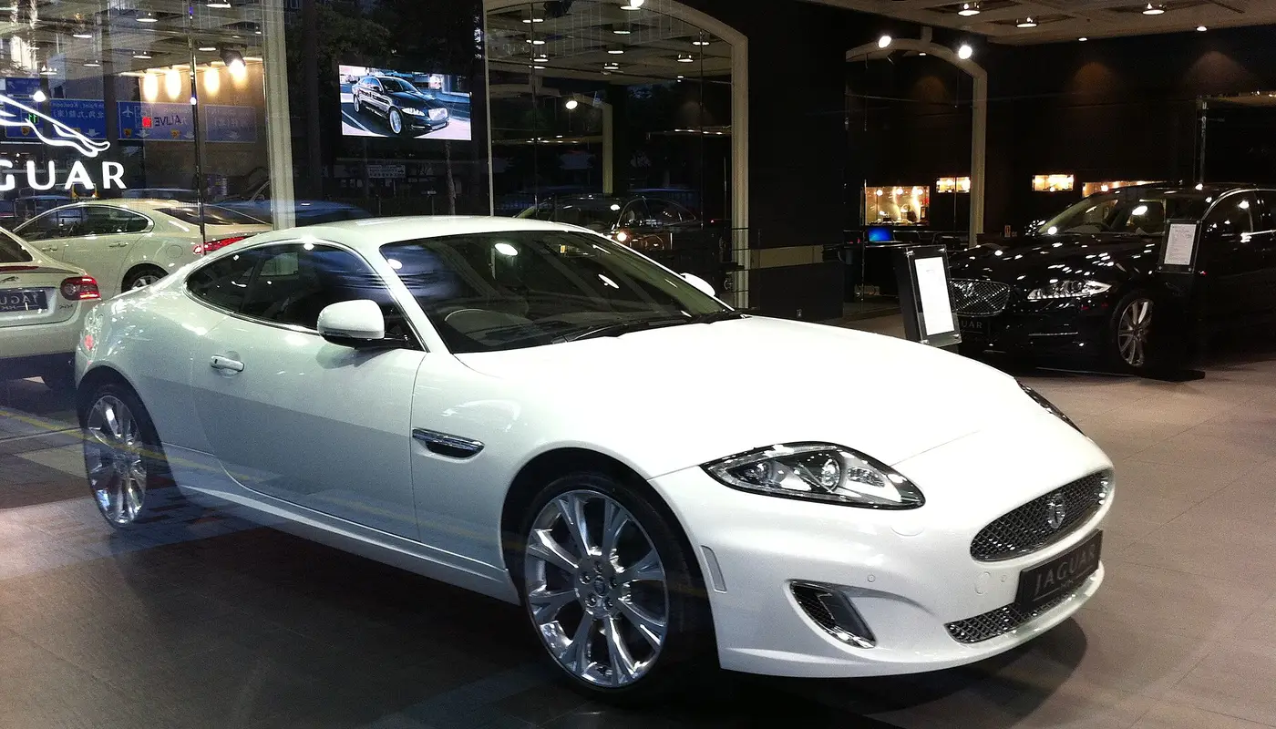 automobile dealers — car showroom interior