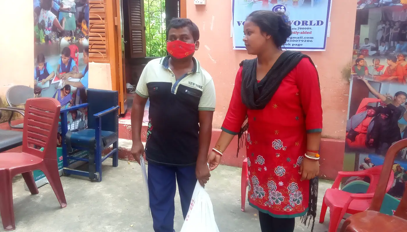 ngos and societies — In this difficult time of pandemic Voice of world an NGO helping disabled persons by providing free monthly ration and foodIMG 20210822 131220 04
