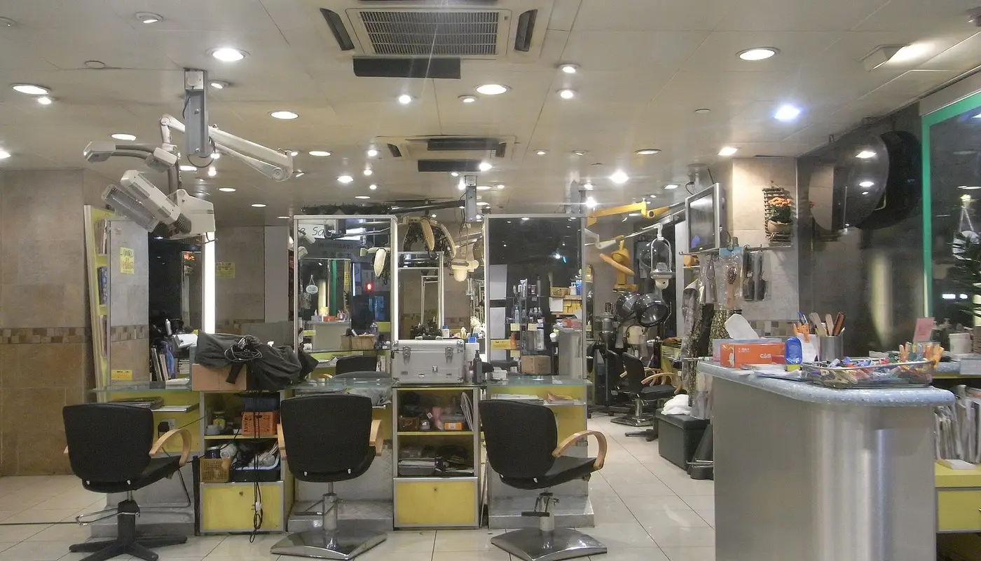 salons and spas — hair salon interior