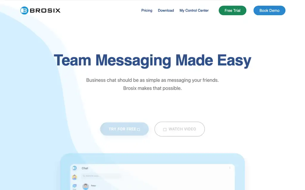 Brosix website homepage screenshot