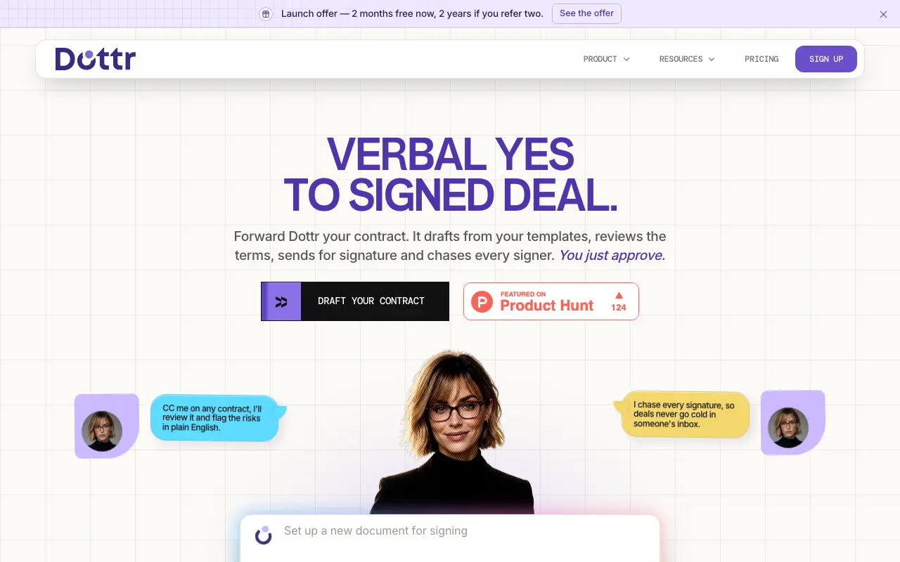 Dottr homepage — official dottr.ai website screenshot