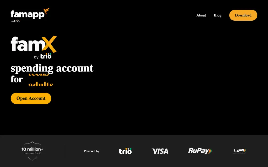 Fampay website homepage screenshot