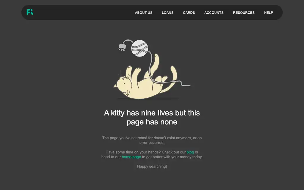 Fi website homepage screenshot