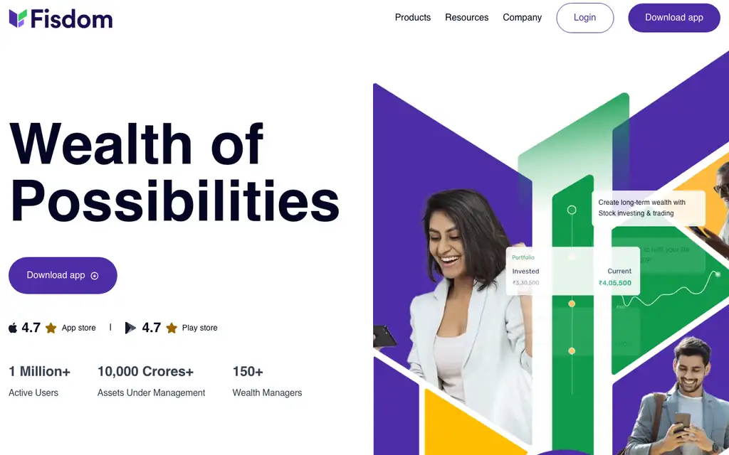 Fisdom website homepage screenshot
