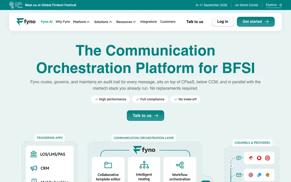 Fyno website homepage screenshot