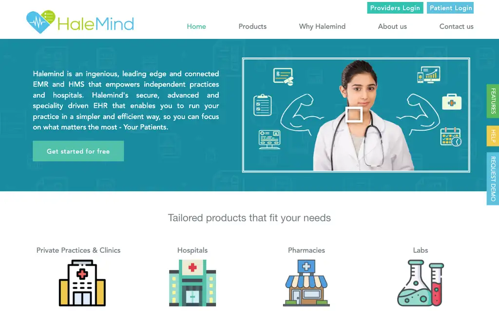 Halemind website homepage screenshot