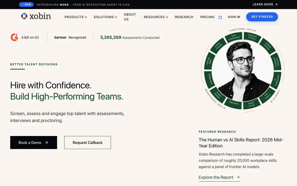 HireXL (Xobin) website homepage screenshot