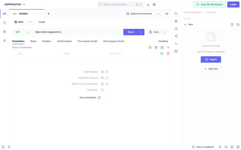 Hoppscotch website homepage screenshot