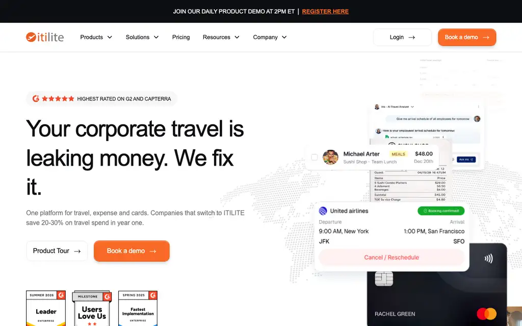 ITILITE website homepage screenshot