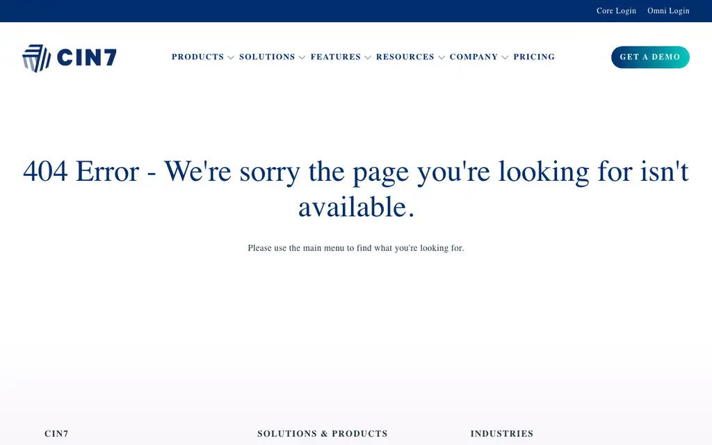 Orderhive (Cin7 Orderhive) website homepage screenshot