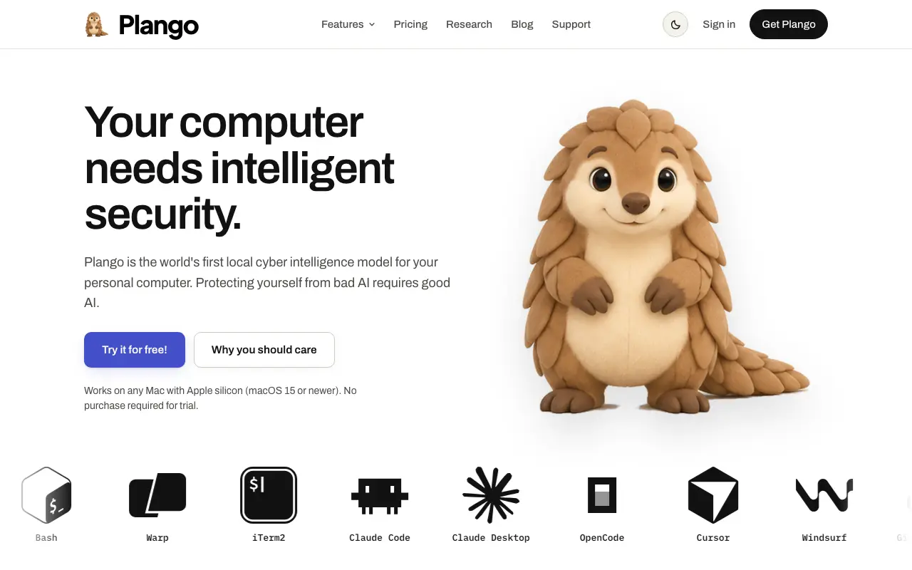 Plango homepage — official installplango.com website screenshot