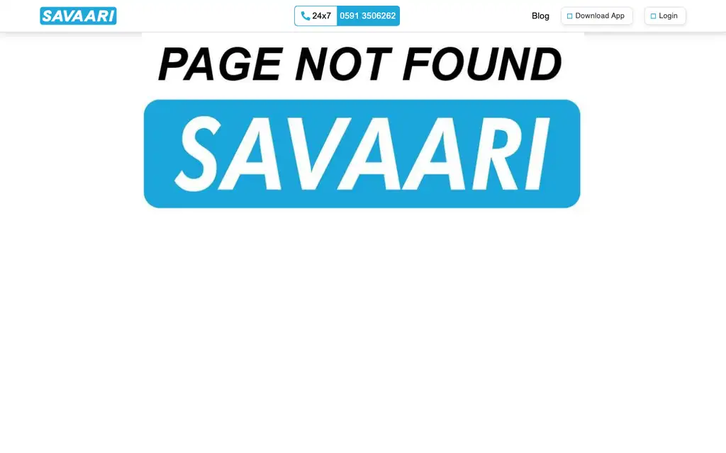 Savaari Partners website homepage screenshot