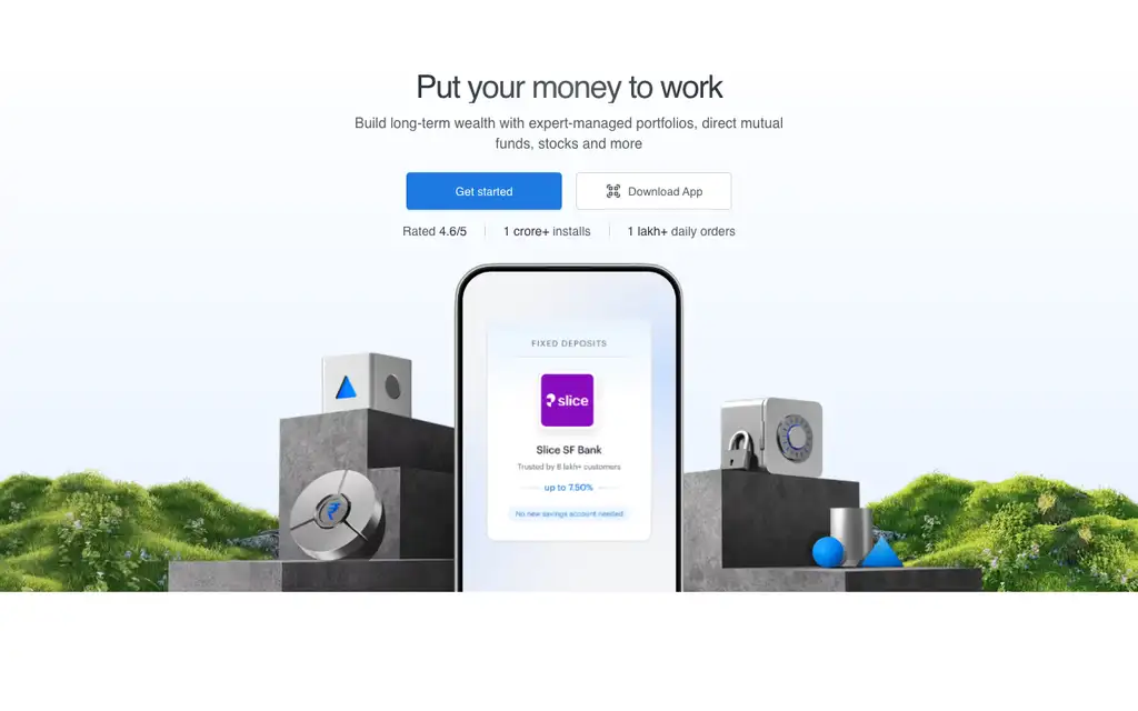 Smallcase website homepage screenshot