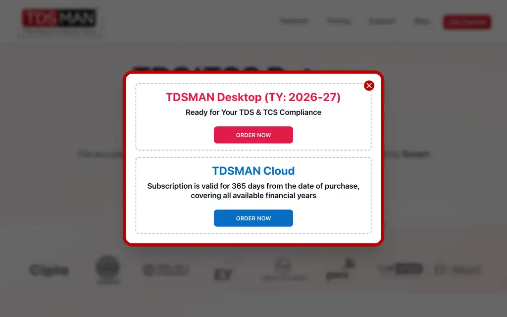 TDSMAN website homepage screenshot