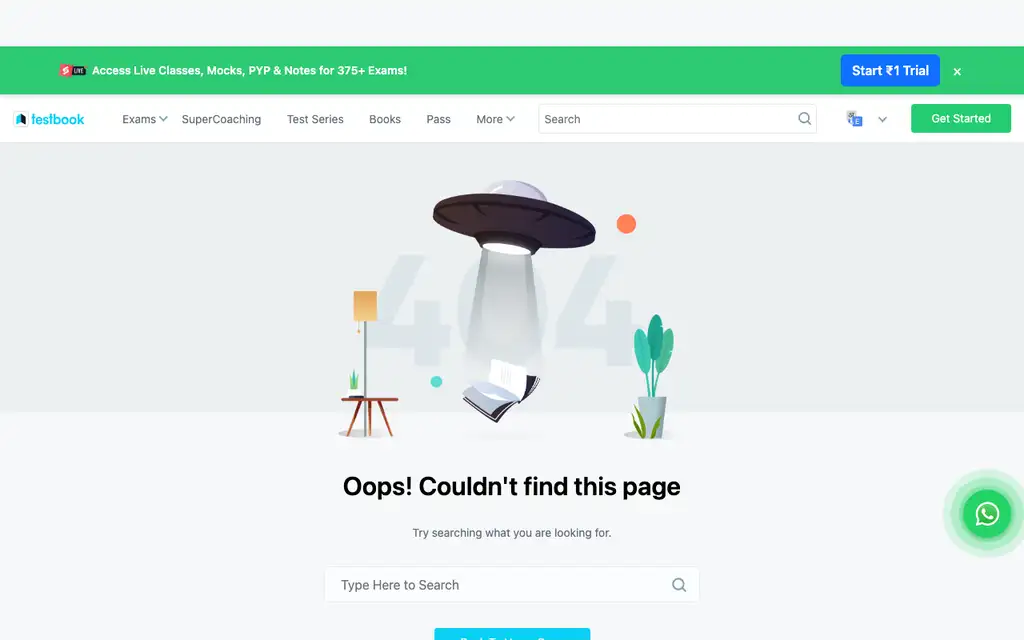 Testbook App website homepage screenshot