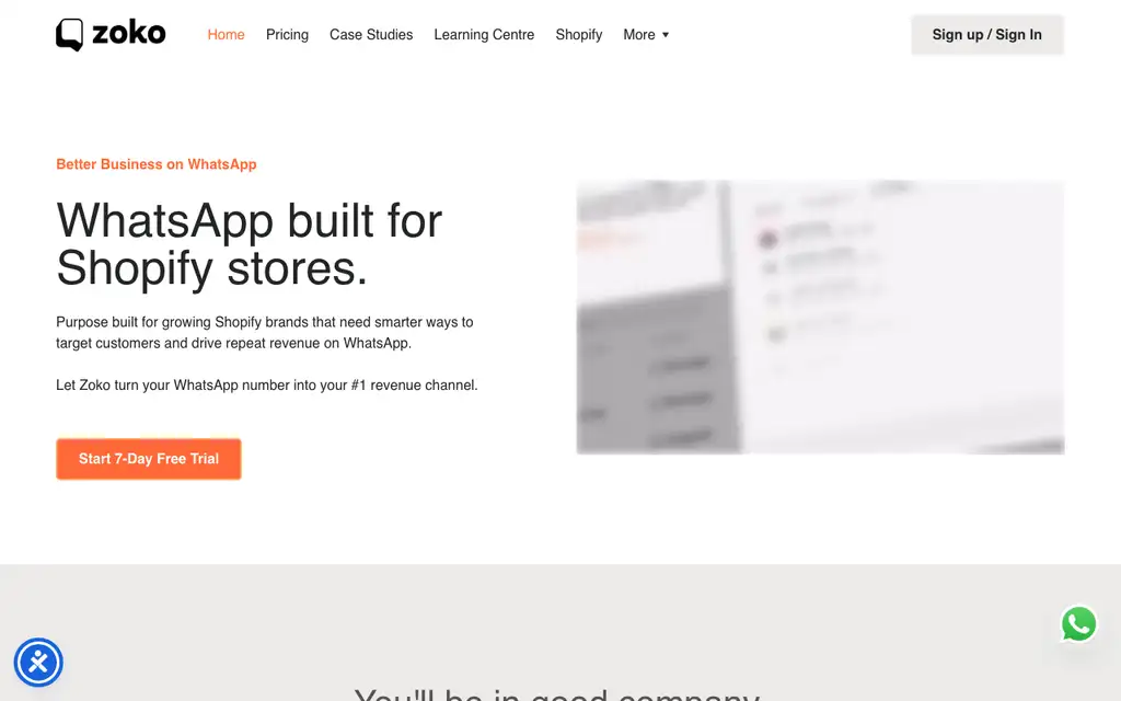 Zoko website homepage screenshot